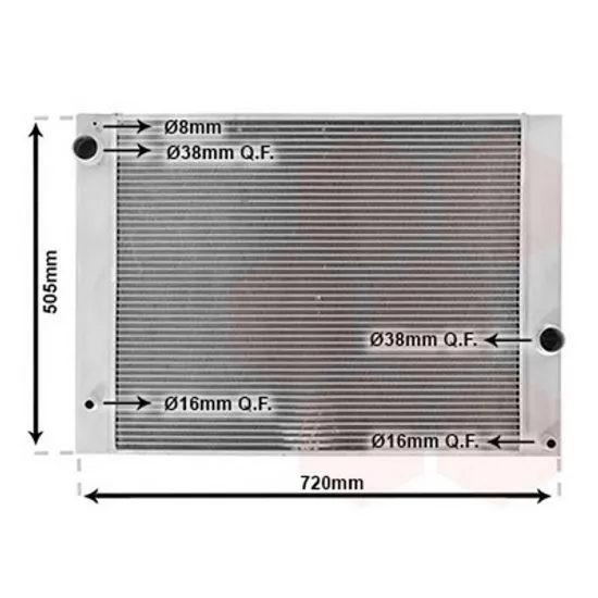 Radiator Motor BMW 5 E60 2001->2010 Radiator apa pentru benzina CV automata (62x49) Perioada 2003 2004 2005 2006 2007 2008 2009 2010