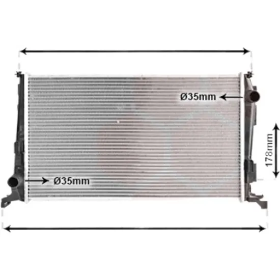 Radiator apa DACIA DUSTER 2010->2018 1.5 dCi 81KW 110CP , pentru motor K9K 658, K9K 856, K9K 858, K9K 898 perioada 2013 2014,2015,2016,2017 2018