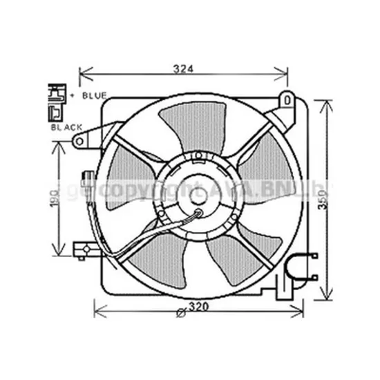 Ventilator Motor CHEVROLET MATIZ M200, M250 2005-> Electroventilator complet 0,8-1,0 8Vcc, Perioada 2005 2006 2007 2008 2009 2010 2011
