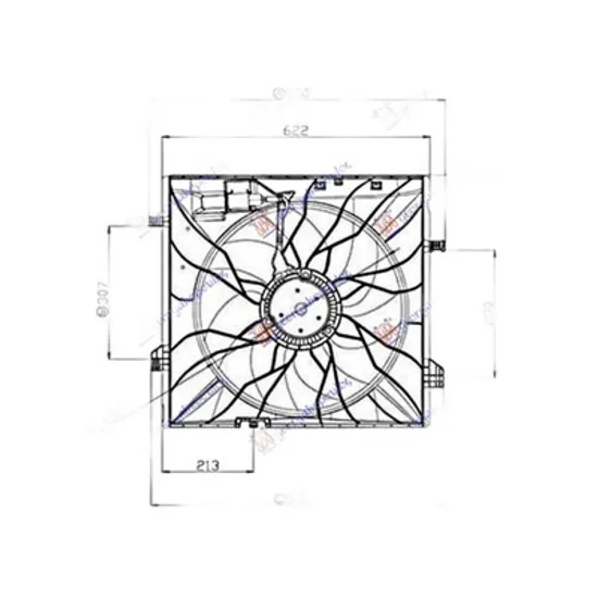 Ventilator Motor MERCEDES GLE W166 2015->2018 Electroventilator complet benzina - diesel (485mm) (4 PIN) (600W) Perioada 2015 2016 2017 2018