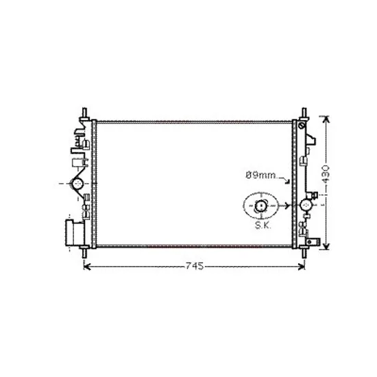 Radiator apa SAAB 9-5 2010->2012 pentru 1.6 Turbo, perioada 2010 2011 2012