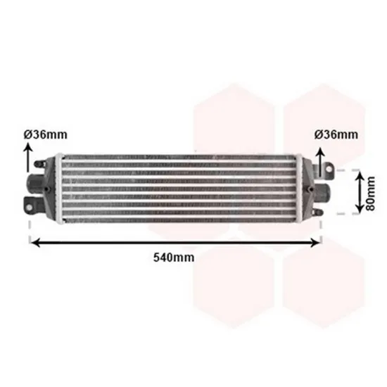 Intercooler FIAT ALBEA 178 1996-> Radiator intercooler 1,3 JTD (41x115x40) 2003-> Perioada 2002 2003 2004 2005 2006 2007 2008 2009 2010 2011 2012