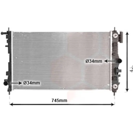 Radiator apa SAAB 9-5 2010->2012 pentru 2.0 t BioPower XWD, perioada 2010 2011 2012