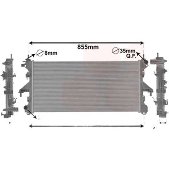 Radiator apa PEUGEOT BOXER 2006-> pentru 2.2 HDi 130, perioada 2011 2012 2013 2014 2015 2016