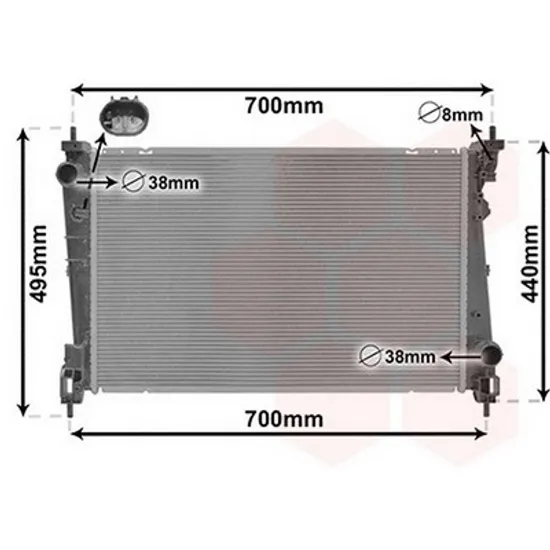 Radiator Motor OPEL CORSA D 2006->2014 Radiator apa pentru 1 4i 16V TURBO A14NEL 62x39 2012 -> Perioada 2006 2007 2008 2009 2010 2011 2012 2013 2014