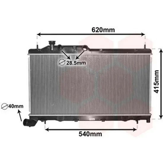 Radiator Motor SUBARU FORESTER SH 2008->2013 Radiator apa pentru 2 0 diesel cu/fara aer conditionat 34x68,6x25 Perioada 2008 2009 2010 2011 2012 2013 2014