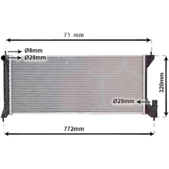 Radiator apa OPEL AGILA A 2000->2007 pentru 1.3 CDTI, perioada 2003 2004 2005 2006 2007