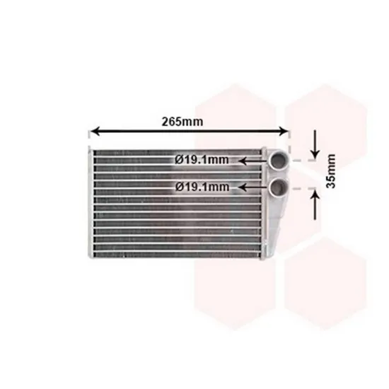 Radiator Incalzire RENAULT SCENIC 2 2003->2009 Calorifer B cu /fara aer conditionat 234x157 Perioada 2003 2004 2005 2006 2007 2008