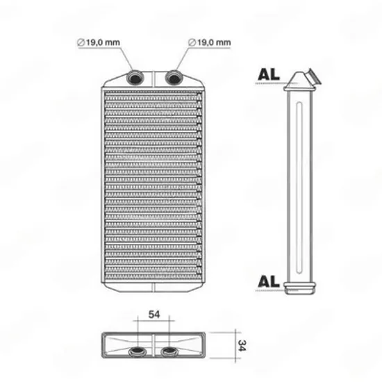Radiator Incalzire CITROEN C-ELYSEE 2012-> Calorifer (250x140x26) Perioada 2013 2014 2015 2016