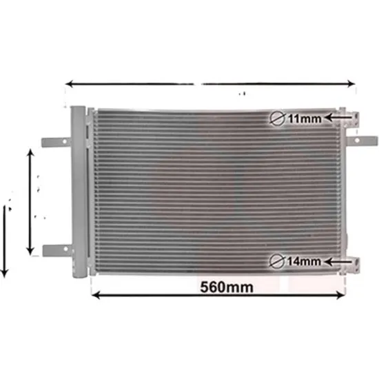 Radiator aer conditionat MERCEDES SPRINTER 907 910 2018-> 519 CDI tractiune integrala 140KW 190CP , pentru motor OM 654.920 perioada 2021 2022,2023,2024 2025