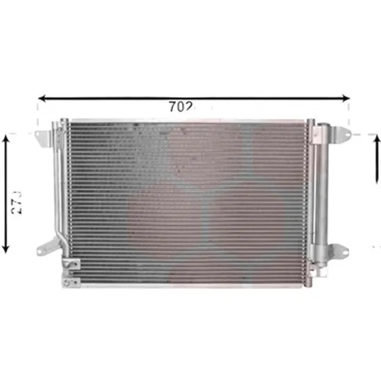 Radiator aer conditionat PEUGEOT 207 2006->2015, 1007 2005-> pentru 1.4, perioada 2005 2006 2007 2008 2009 2010 2011 2012 2013 2014 2015