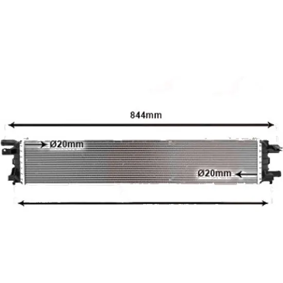 Radiator apa AUDI Q3 8UB; 8UG 2011->2018 2.0 TDI 135KW 184CP , pentru motor CUWA, DFUA perioada 2015 2016,2017 2018