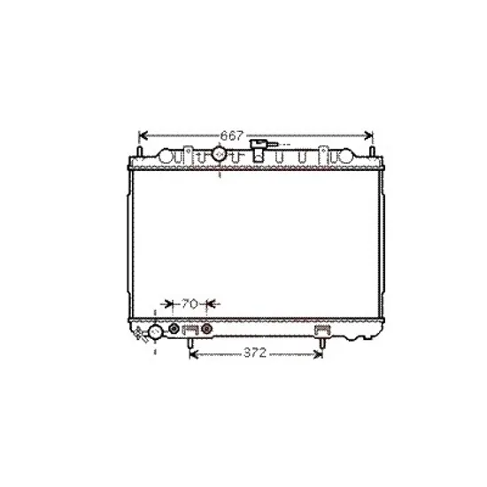 Radiator apa NISSAN X-TRAIL T30 2001->2013 pentru 2.0 4x4, perioada 2001 2002 2003 2004 2005 2006 2007 2008 2009 2010 2011 2012 2013
