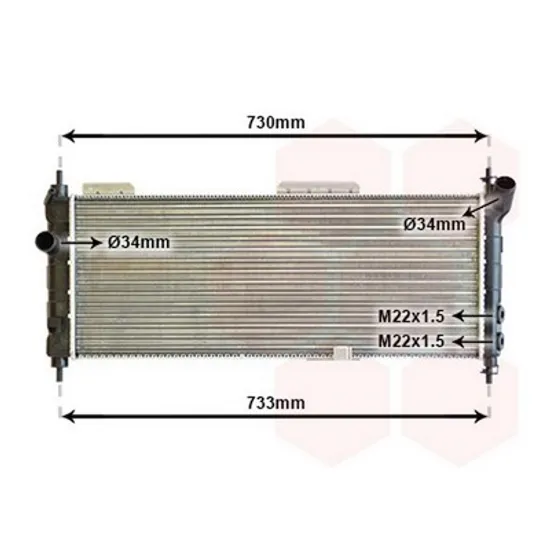 Radiator Motor OPEL TIGRA 1994->2000 Radiator apa pentru 1 2 - 1 4 cu aer conditionat 68x27 5 Perioada 1994 1995 1996 1997 1998 1999 2000 2001 2002 2003 2004