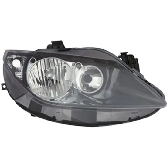 Far dreapta SEAT IBIZA 4 2008->2017 perioada 2009 2010 2011 fara motor reglaj, fumuriu, semnal transparent, cu reglaj electric, cu bec H7/H7