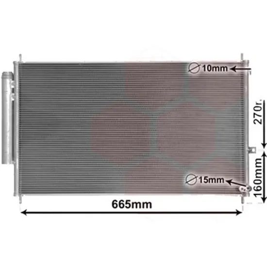 Radiator aer conditionat CITROEN BERLINGO B9 2008-> 1.6 HDi 110 80KW 109CP , pentru motor 9HZ (DV6TED4) perioada 2008 2009,2010,2011,2012 2013
