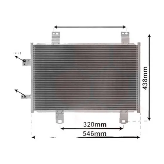 Radiator aer conditionat DACIA LOGAN MCV 2 2013-> 1.2 LPG 55KW 75CP , pentru motor D4F 734 perioada 2013 2014,2015,2016,2017 2018