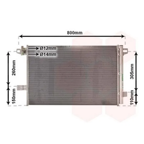 Radiator Aer Conditionat VW TRANSPORTER T6 2015-> Radiator aer conditionat 2.0 TFSI/2.0TDI 70x43.4x1.2 Perioada 2015 2016 2017 2018 2019 2020 2021