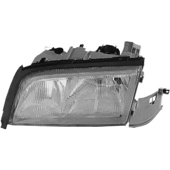 Far stanga MERCEDES C-CLASS W202 1993->2000 perioada 1993 1994 1995 1996 1997 1998 1999 2000 de la an de fabricatie 10/1996, fara motor reglaj, cu reglaj, cu bec H7/H1/H1