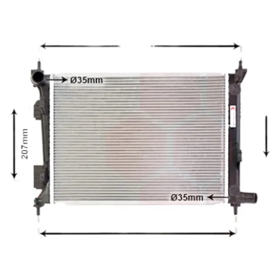 Radiator apa HYUNDAI ACCENT 4 SEDAN 2010->2016 pentru 1.4, 1.4 FLUIDIC, perioada 2010 2011 2012 2013 2014 2015 2016 2017