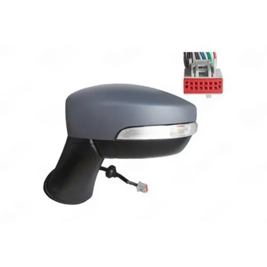 Oglinda FORD ECOSPORT 2012-> Oglinda exterioara electrica cu incalzire cu rabatare electrica pentru vopsit (cu semnal si lampa podea) 10 PIN STANGA Perioada 2017 2018 2019 2020 2021 2022 2023