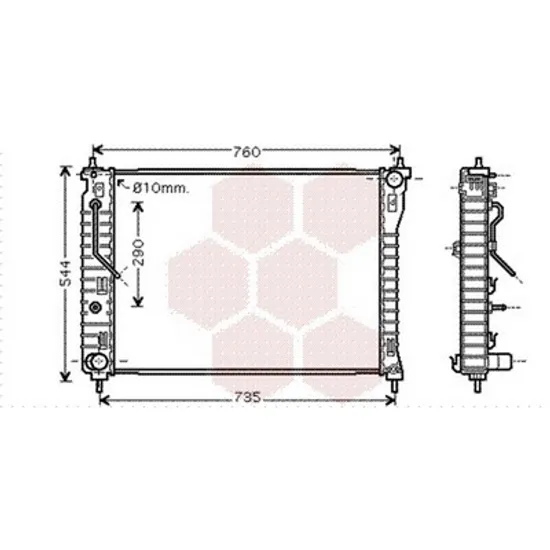 Radiator Motor CHEVROLET CAPTIVA C100 2006-> Radiator apa 2,4i-16V-3.0i-24VECOTEC(67x52)M/A10 Perioada 2006 2007 2008 2009 2010 2011 2012 2013 2014 2015 2016 2017 2018