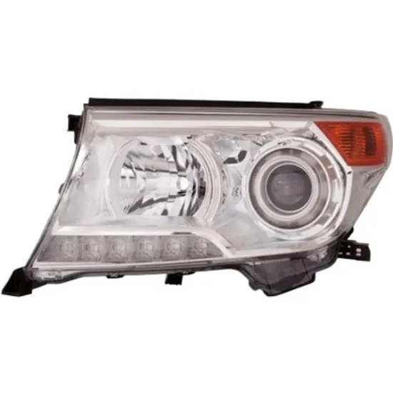 Far stanga TOYOTA LAND CRUISER J2 2007->2017 perioada 2012 2013 2014 2015 2016 2017 , fara unitate de control Xenon, fara motor, cu xenon, de la an de fabricatie 2012, cu lumina de zi, cu bec D4S Lampa descarcare gaze cu bec HB3, cu bec LED cu bec WY21W,