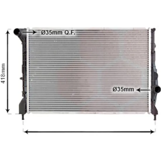 Radiator apa ALFA ROMEO 147 2000->2010 pentru 1.9 JTD 16V, perioada 2002 2003 2004 2005 2006 2007 2008 2009 2010