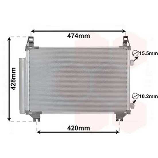 Radiator Aer Conditionat TOYOTA YARIS 2010-> Radiator aer conditionat 1 0 - 12V VVTi 52x32 5 JAPAN Perioada 2010 2011 2012 2013 2014 2015 2016