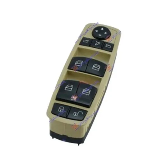 Butoane usa MERCEDES A-CLASS W169 2004->2012 Panou butoane usa/geam cu rabatare electrica fata (suport bej) (QUATERN) (3PIN) stanga Perioada 2004 2005 2006 2007 2008 2009 2010 2011 2012