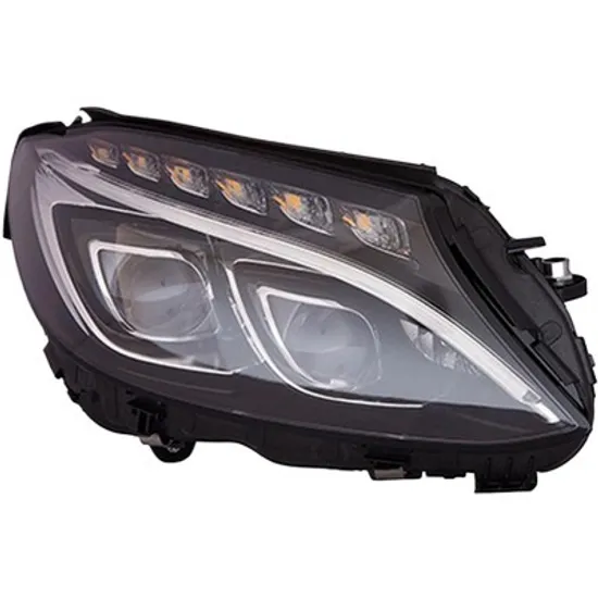 Far dreapta MERCEDES C-CLASS W205 2013-> perioada 2013 2014 2015 2016 2017 2018 pana la an de fabricatie 2018, fara motor reglaj, fara unitate de control, semnal transparent, cu reglaj electric, adaptiv, cu bec LED,