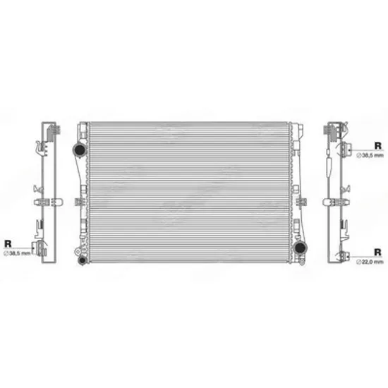Radiator Motor MERCEDES C-CLASS W205 2013-> Radiator apa motor 1.6 diesel manuala/automatic (640x448) Perioada 2014 2015 2016 2017 2018
