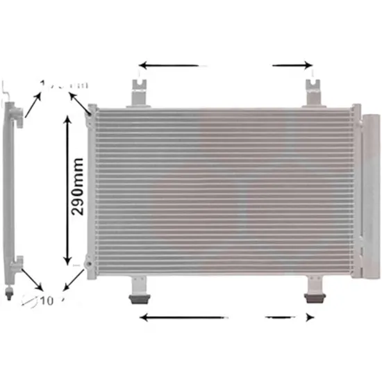 Radiator aer conditionat BMW 3 E46 1997->2005 330 d 135KW 184CP , pentru motor M57 D30 (306D1) perioada 1999 2000,2001,2002,2003,2004 2005