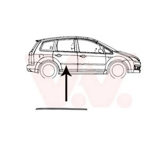 Bandou Usa FORD FOCUS 2 2004->2013 Bandou usa spate dreapta negru (10.04-12.07) Perioada 2004 2005 2006 2007