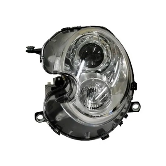 Far stanga MINI MINI COOPER R50; R53 2001->2006 perioada 2006 cu motor reglaj, fara unitate de control Xenon, cromat, semnal alb, cu reglaj distanta iluminare automat, cu bec D1S tub descarcare gaze