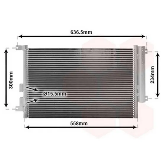 Radiator Aer Conditionat ALFA ROMEO 156 1997->2005 Radiator aer conditionat benzina/diesel 52x34.4x16 Perioada 1997 1998 1999 2000 2001 2002 2003 2004 2005