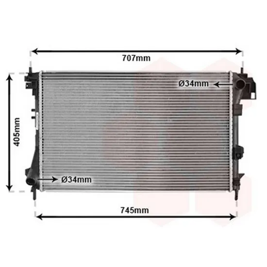 Radiator Motor FIAT CROMA 2005-> Radiator apa pentru 2,2L 16V - 2.0 - 2.2DTI cu aer conditionat (65x41,5) Perioada 2005 2006 2007 2008 2009 2010
