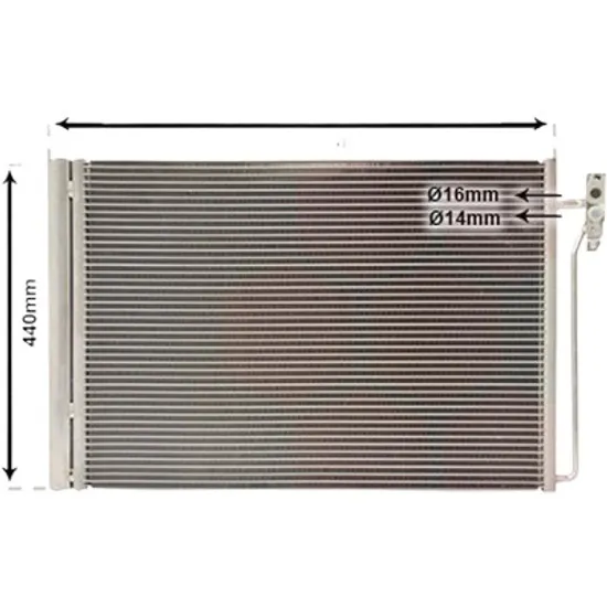 Radiator aer conditionat RENAULT MEGANE III Grandtour 2008-> 1.2 TCe 85KW 116CP , pentru motor H5F 400, H5F 408 perioada 2012 2013,2014,2015,2016 2017