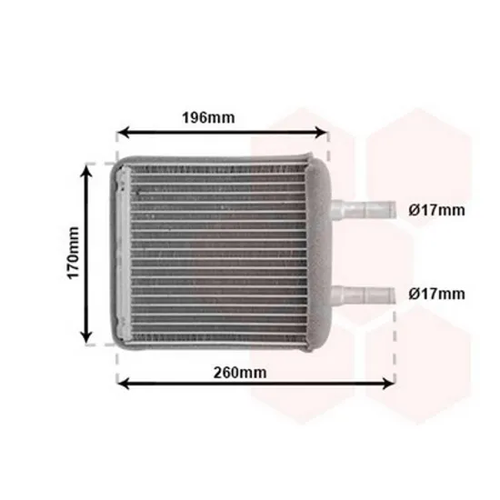 Radiator Incalzire HYUNDAI GETZ 2001->2010 Calorifer BEHR +/-AC 165x163 Perioada 2002 2003 2004 2005