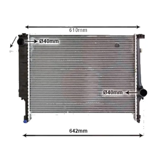 Radiator apa BMW Z3 Coupe E36 1998->2003 M 239KW 325CP , pentru motor S54 B32 (326S4) perioada 2001 2002 2003