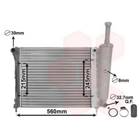 Radiator Motor FIAT PANDA 312 2012-> Radiator apa pentru 1.2cc 8V cu/fara aer conditionat (48x41,5) Perioada 2012 2013 2014 2015 2016 2017 2018