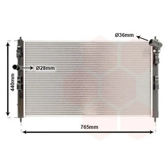 Radiator Motor PEUGEOT 4008 2012-> Radiator apa 1.8 DI-D MANUAL diesel (700x410) Perioada 2012 2013 2014 2015 2016 2017 2018