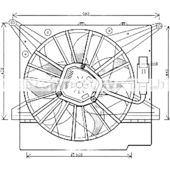 Ventilator motor VOLVO XC90 1 2002->2014 pentru 3.2 AWD, perioada 2006 2007 2008 2009 2010