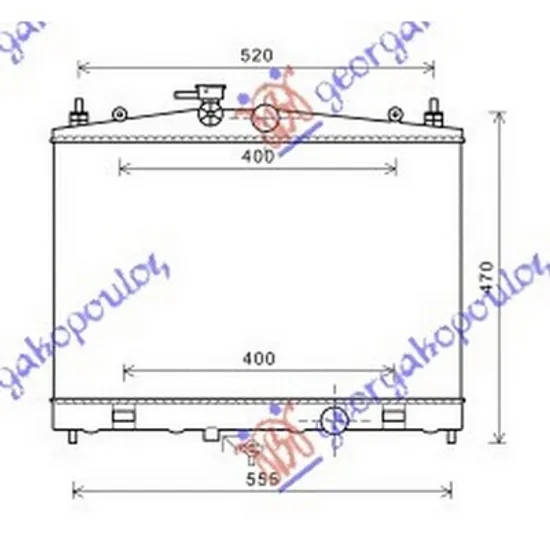Radiator Motor NISSAN JUKE F16 2019-> Radiator apa 1.6 i16V (38x60x16) (KOYO) Perioada 2015 2016 2017 2018 2019 2020 2021