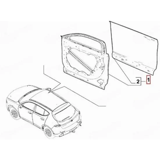 Usa Fata ALFA ROMEO TONALE 2022-> Usa fata (O) STANGA Perioada 2022 2023 2024 2025