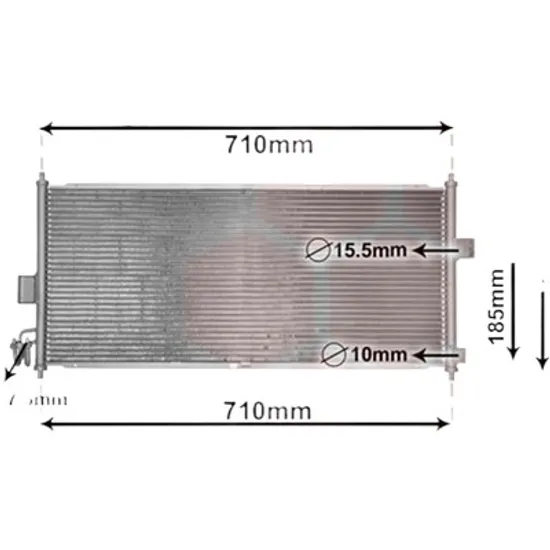 Radiator aer conditionat RENAULT CLIO 4 2012-> 1.2 TCe 120 87KW 118CP , pentru motor H5F 408, H5F 412 perioada 2016 2017,2018,2019,2020 2021