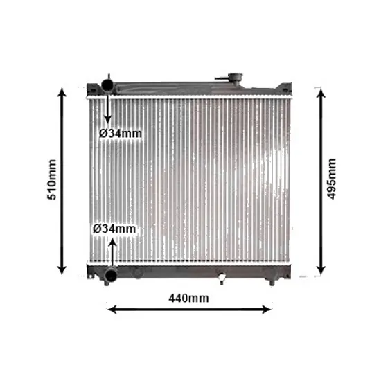 Radiator apa SUZUKI GRAND VITARA 1 1998->2006 2.5 V6 24V 4x4 116KW 158CP , pentru motor perioada 2001 2002 2003