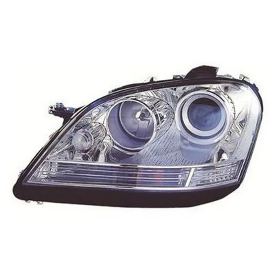 Far stanga MERCEDES M-CLASS W164 2005->2011 perioada 2005 2006 2007 2008 2009 2010 2011 pana la an de fabricatie 07/2008, cu motor reglaj, semnal transparent, cu reglaj electric, cu bec H7/H7