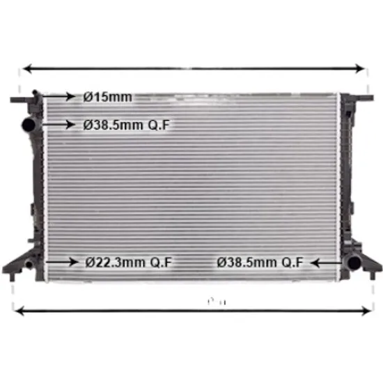 Radiator apa AUDI A4 Allroad B9 2016-> 45 TDI quattro 170KW 231CP , pentru motor DCPE perioada 2018 2019,2020,2021,2022 2023