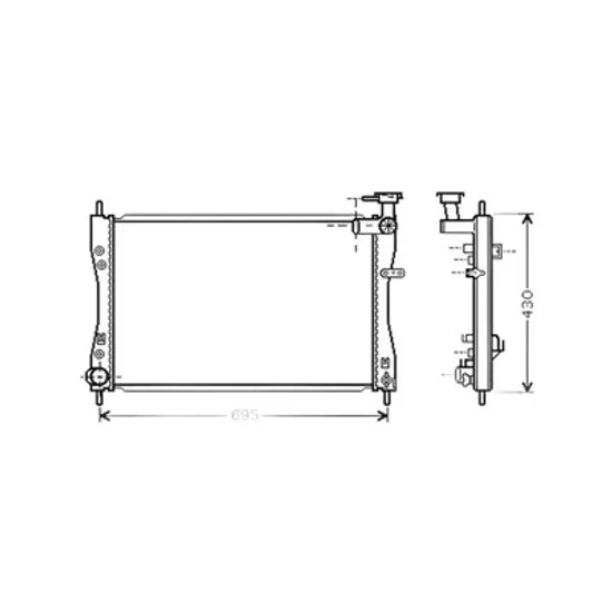 Radiator Motor SMART FORFOUR 454 2004->2006 Radiator apa pentru 1 5 CZT CV manuala/automata cu/fara aer conditionat 64x40,5 Perioada 2004 2005 2006 2007 2008 2009 2010 2011 2012 2013